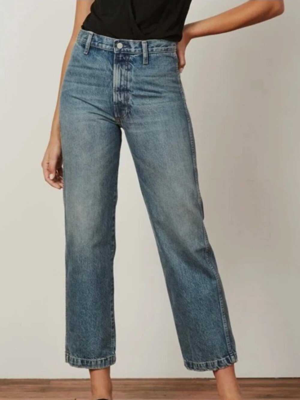 Boyish Kirby Straight Leg Ankle 100% Cotton Denim Jeans Distressed The Birds 30